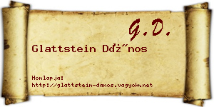 Glattstein Dános névjegykártya